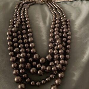 Elegant Gray Beaded Necklace